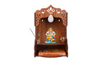 AR ART Beautiful Wooden Pooja Stand Wall Mounted Temple for Home and Office Puja Mandir Size 10.50 x 8.25 x 14.25 Inch Light