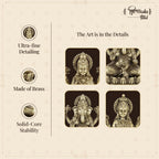 Shilpkala 5 Inch Ganesh, Laxmi & Saraswati Ji Brass Idol (Statue, Murti) for Table, Home & Office Decor, Worship & Gift