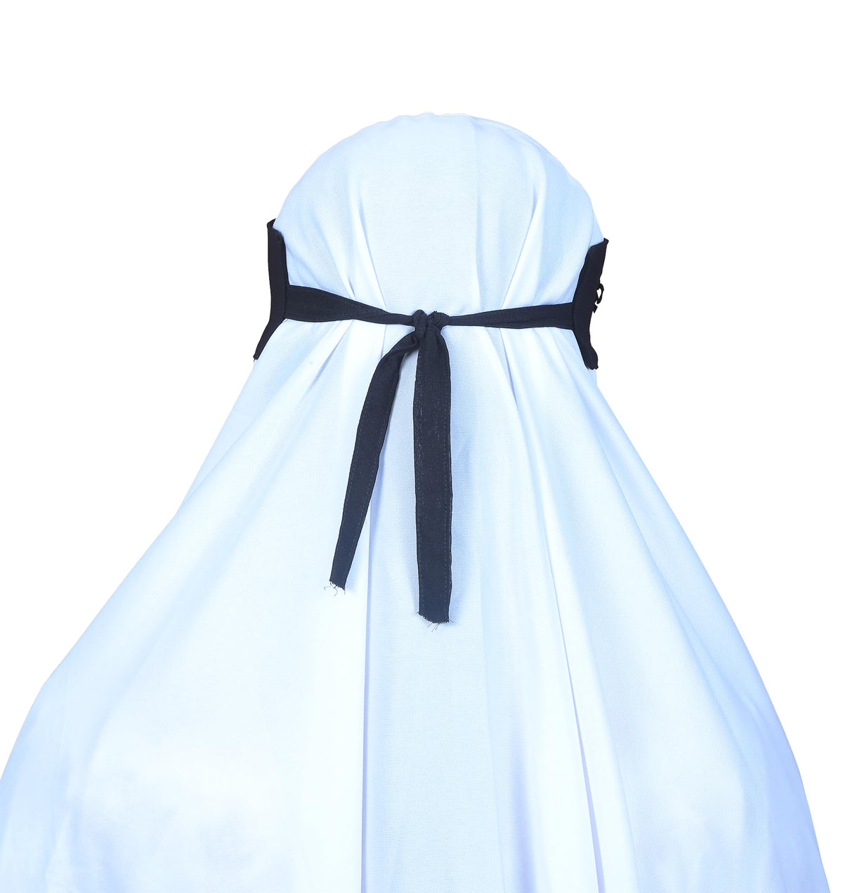 AL RIDHA Women's Babussalam Fabric Fashion Nosepiece One‑Layer Half Hijab Pendant Design Saudi Niqab for Muslim Women and Girls, Black (Floral Pearl Pendant)