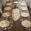 Table Mat Runner Combo Set for Dining Table Reusable Placemat Set for Home Kitchen Everyday Dining and Table Setup (Sunflower Table mat +Tropical Leaf Table Runner, Pack of 7 (6+1)) Kafalo