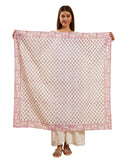 Ravaiyaa - Attitude is everything Sanganer Hand Block Printed Scarves Pure Cotton Scarf Square Hijab Dupatta 40 X 40 Inch (Purple Floral)