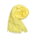 Iba & Isba Women’s Crinkle Cotton With Pearls Scarfs/Stoles/Hijab (Large) (Lemon)