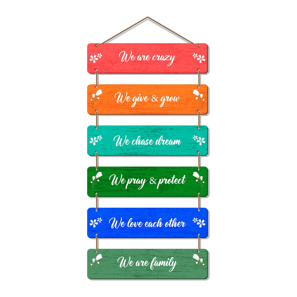Artvibes We Are Crazy Quotes Printed Wooden Wall Hanging for Home Decor | Quotes Decor Item | Printed Wall Decoration | Wall Illustrations | Graphic Print Artwork | Unique Gift | Cafe Decor(WH_3220N)