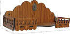 SSI Fully Handmade beautyfull Small Wooden Home and Office Temple/Pooja Mandir Pooja ghar (DRK Brown)