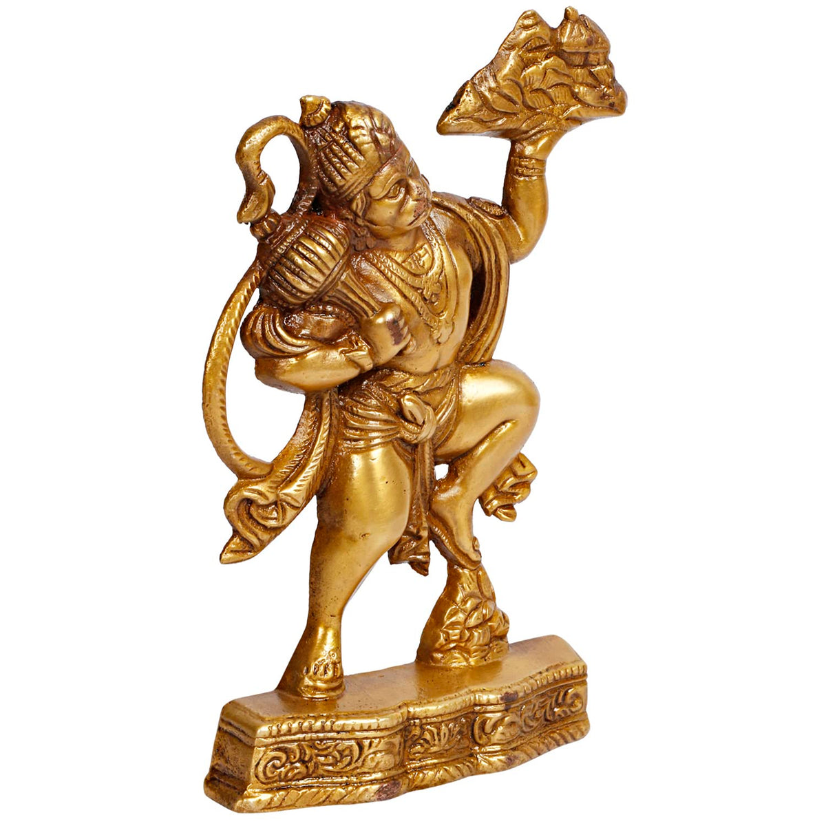 ARTVARKO Brass Hanuman Table Top Wall/Door Hanging Bajrangbali Idol Entrance for Home Office 7.5 Inches