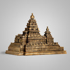 SILAII Mahabalipuram Shore Temple Showpiece – 5 Inch, Antique Bronze | Ideal for Study Table, Living Room, Office Decor & Gifting