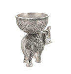 KridayKraft Metal Elephant Dry Fruit Bowl Showpiece Silver Polish for Your Home,Office Table Decorative,Elephant Showpiece Bowl Set (2 Pcs) for Gift,Animal Figurines...