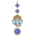 Artvibes Shri Ganesha with Evil Eye Wooden Wall Hanging For Good Fortune For Home Decoration | Livingroom | Spiritual Decor Items | Wall Illustrations | Ethnic Wall Decor | Wall Art Print (WH_8512N)