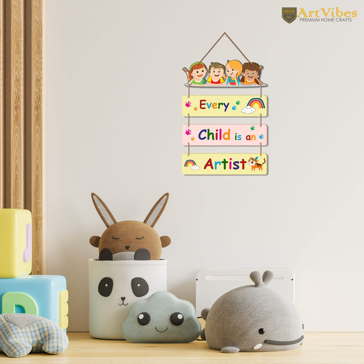 Artvibes Positive Quote Designer Wall Hanging Wooden Art | Quotes Decor Item | Wall Poster | Office Decor | Inspirational Quotes Wall Art | Mdf Wall Decoration | Unique Gift Items (WH_6903N)