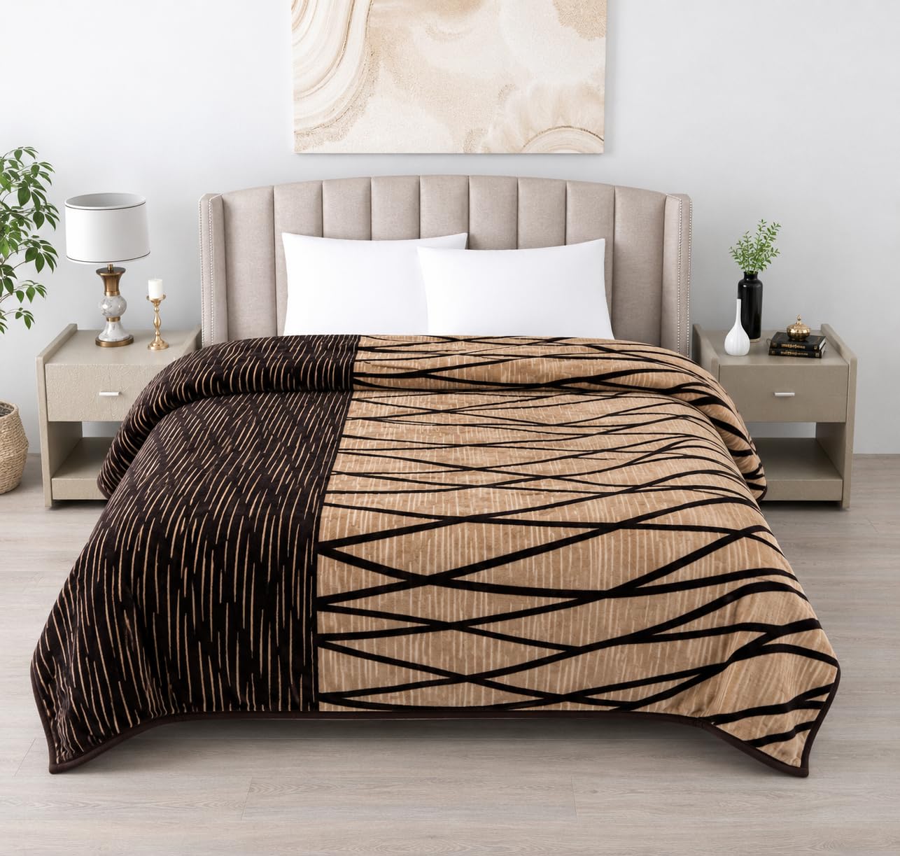 Gullivar Premium Ultra Soft Flannel Printed Single Blanket 220x160 cm Kafalo