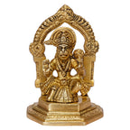 ARTVARKO Brass Lord Hanuman Ji Murti Bajrangbali Bhagwan Sankat Mochan Statue Showpiece for Pooja Gift Living Room Decoration Home Décor 5 Inch