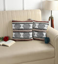 Furnistitchs Premium Decorative Throw Cushion Pillow Cover Boho Home Decor - Living Room Bedroom Couch Sofa Cushion Covers 16 inch x 16 inch (1, Rust Abstract)