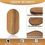 MERHADWJOD 1 pcs Acacia Wood Tray 11.8×6 inch Boards Rustic Wooden Serving Trays Oval Platters Charcuterie for Party,Breakfast, Coffee Table, Home Decorative, Food Small Trays