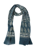 RAI SAHAB Printed Cotton Women Scarf, Stole, Fancy Scarf(ST-124GRN10)