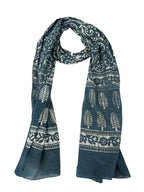 RAI SAHAB Printed Cotton Women Scarf, Stole, Fancy Scarf(ST-124GRN10)