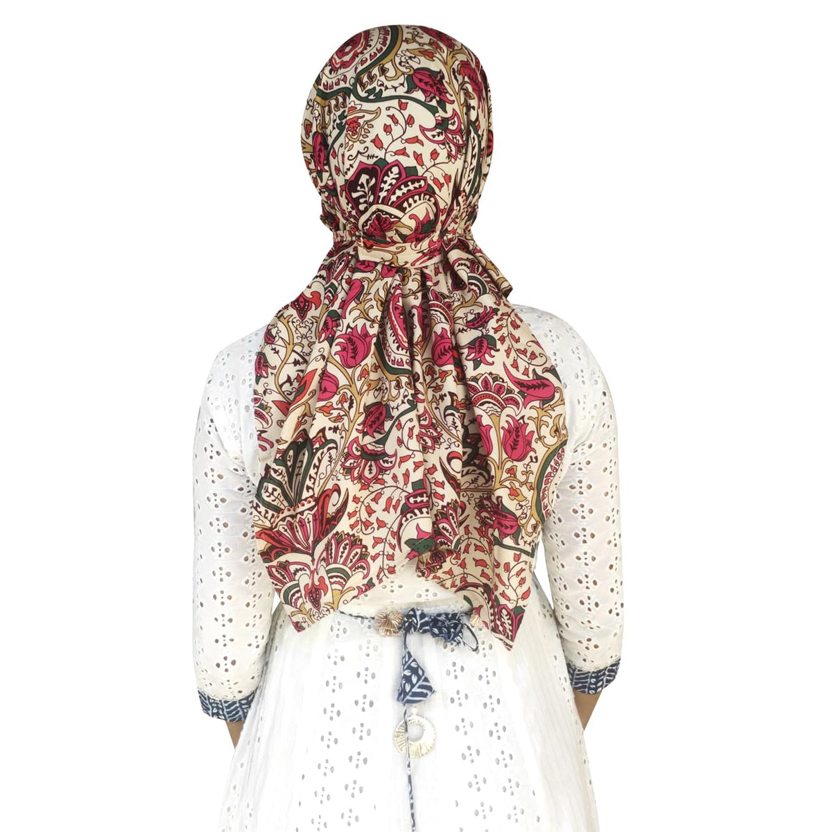 Switchon Export quality Rayon Innovative scarf cum Mask with closer Hook and Loop Tape- Multi (Multicolor8)