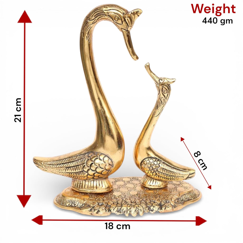 Prince Home Decor & Gifts Metal Tray Bowl For Table And Home Decorative (19 x 9 x 10 cm, Golden)