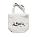 Style Homez Classic Eco-Friendly & Reusable Cotton Canvas Grocery Tote Bag, Medium Size 16 x 14 Inch Natural Color (BE FEARLESS)