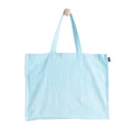 KITES CREATIONS 100% Cotton Shopping Bag, Stylish & Shoulder Tote with Inner Pocket, Perfect for Grocery, Travel, Shopping, Chambray Slub (14”x17.5”x5.5”), Set of 5 - Baby Blue