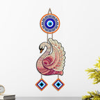 Artvibes Elegant Swan Nazar Battu Wall Hanging for Home Decor | Evil Eye Protection Hanging for Entrance Living Room Bedroom Office | Auspicious Vastu Decorative Gift (WH_85130N)