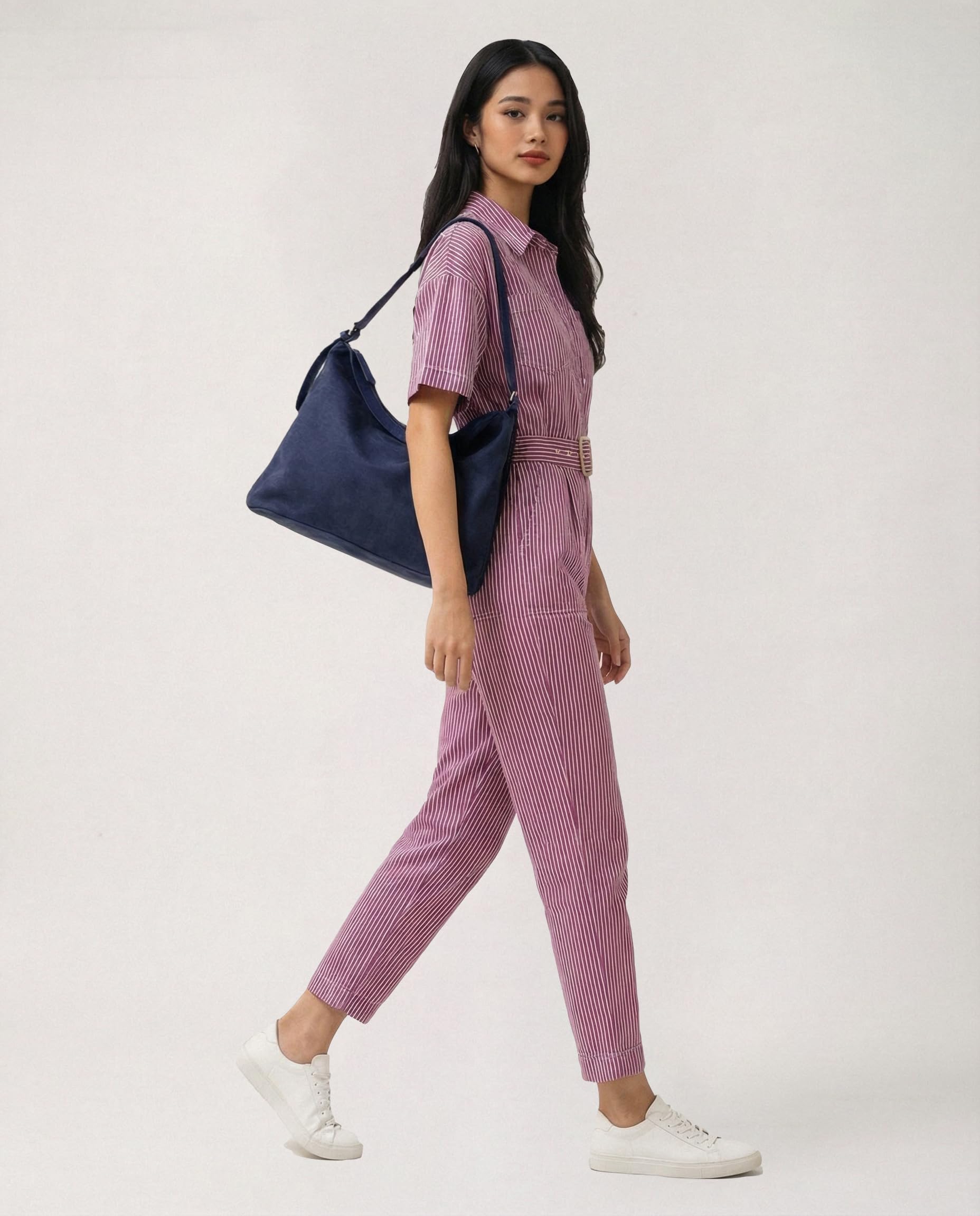 Eco Right Canvas Hand Bag for Women with Zipper | Shoulder Bags for Work, College & Travel | Crossbody Bag | Laptop Tote Bag for with compartment | Upto 14 Inch Laptop