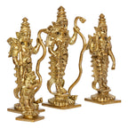 ARTVARKO Brass Ram Darbar Statue Shree Ram Ji Sita Laxman Hanuman Home Décor Puja Murti for Mandir Temple Gift.
