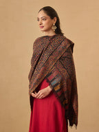 Pashmoda Women Mehak Kaani Wool Blend Kashmiri Shawl (Size: 40x80in, 101x203cm) RSS42