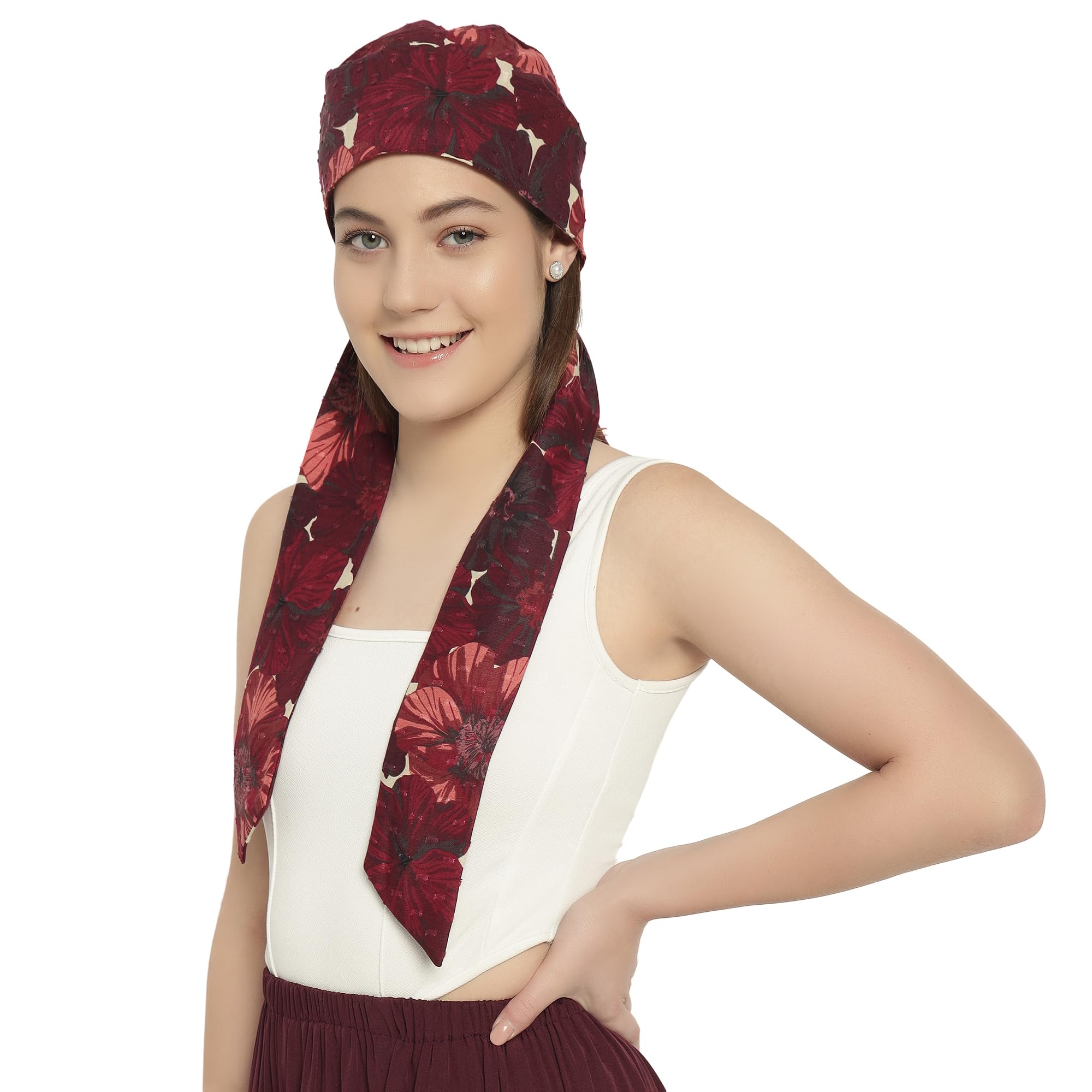 The Headscarves Premium Cotton Printed Headscarf for Women – Soft Chemo Headwear, Stylish Hijab Cap, Breathable Headwrap for Hair Loss, Modest Fashion Scarf & Cancer Turban