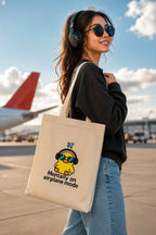 CANVAS COTTON TOTE BAG DESIGN AEROPLANE MODE