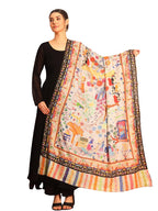 Pashmoda Women Naqshkaar Fine Wool Fabric Pashmina Kalamkari Embroidered Shawl (Size: 40x80in, 101x203cm) KAS12