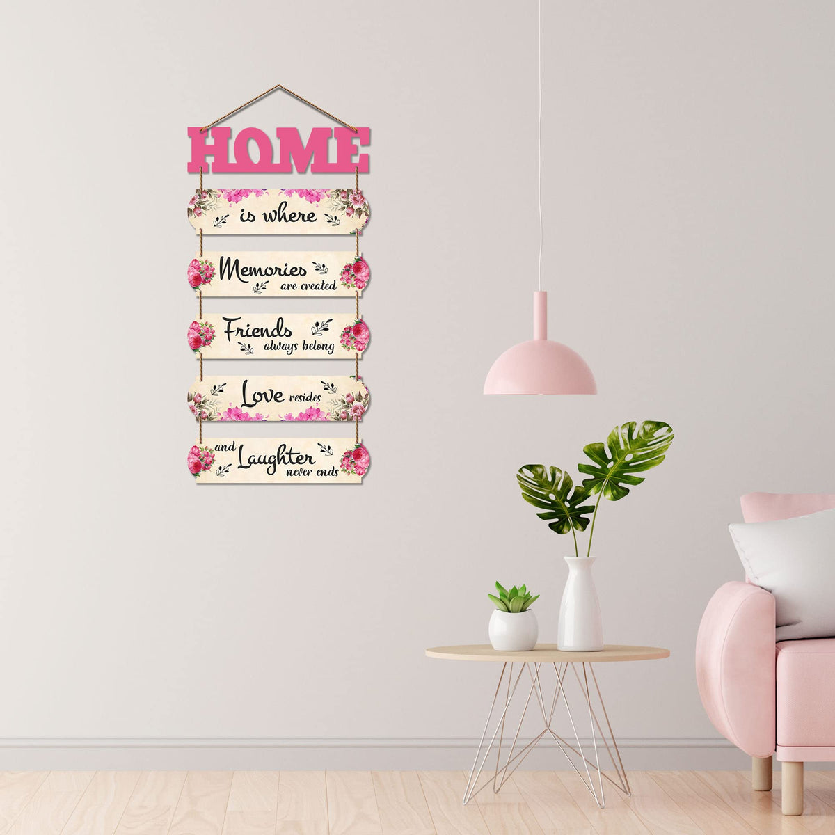 Artvibes Home Is Where Memories Are Created Decorative Wall Art MDF Wooden Wall Hanger for Living Room | Decor Hanging Ornaments | Home Quotes Wall Hanging | Modern Decor | Wall Poster(WH_6602N)