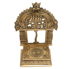 ARTVARKO Brass God Sheshnaag Throne Pooja Singhasan Chowki Prabhavali for Idol Seat God Stand Pooja for Idols 9 Inch