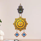 Artvibes Hamsa Hand with Sacred Yantra Evil Eye Wall Hanging | Protective Nazar Battu Decor for Main Door Entrance | Positive Energy Spiritual Accent for Home and Office (WH_85138N)