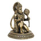 SVARUP Brass Superfine Hanuman Ji Murti Lord Meditation Balaji Bajrangbali Bahubali Sankat Mochan Bhagwan Idol Height 3 Inches