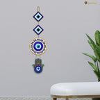 Artvibes Hamsa Hand MDF Wood Wall Hanger Ornaments For Vastu For Home Decoration | Livingroom | Spiritual Decor Items | Wall Illustrations | Ethnic Wall Decor | Wall Art Print (WH_8509N)