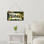 Artvibes Good Vibes Only Decorative Wall Hanging Ornaments | Quotes Decor Item | Wall Poster | Office Decor | Inspirational Quotes Wall Art | Mdf Wall Decoration | Gift Items (WH_3508N)