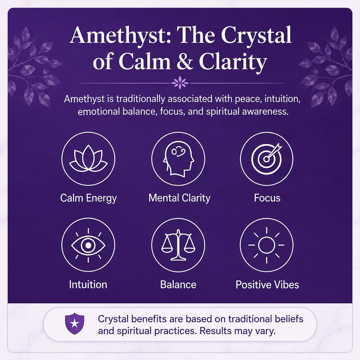 Hari Enterprises Amethyst Crystal Tree with 300 Beads | Amethyst Money Tree for Home Décor | Feng Shui Crystal Tree for Wealth, Positivity & Prosperity | Handmade Decorative Crystal Plant