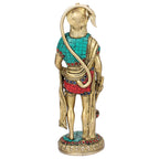 SVARUP Brass Hanuman Ji Murti Lord Balaji Bajrangbali Bahubali Sankat Mochan Bhagwan Idol Multicolor Height 10 Inches