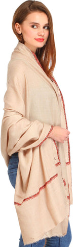 Exotic India Women's Shawl (SWJ26-whitecap-gray_Multi_Free Size)