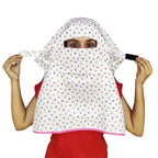Switchon Export quality Cotton Innovative scarf with closer Hook and Loop Tape- Multi (White_Multi)
