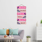 Artvibes You Are Beautiful You Are Fearless Decorative Wall Hanging Wooden Art | Quotes Decor Item | Wall Poster | Office Decor | Wall Art Print | Inspirational quotes | Gift Items (WH_3281N)