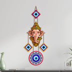 Artvibes Mandala Ganesha Evil Eye Wall Hanging for Home Entrance | Lucky Nazar Battu MDF Wall Decor | Vastu Wall Art for Living Room | Office | Bedroom & Main Door | Gift Item (WH_8554N)