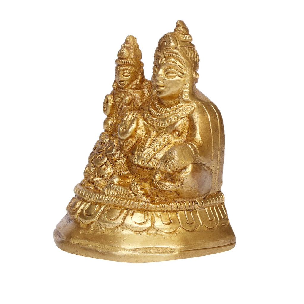 ARTVARKO Astadhatu Lakshmi Kuber Sitting Brass Statue Murti Laxmi Kuber Maharaj for Prosperity Money Home Office Safe Tijori(3 Inch)