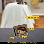 Pk & Pk Jewellers Rectangular Ayodhya Temple With Ram Ji Table Top | 24KT Gold | Tabletop Small Size [12X8 Cm] (For Premium Gift, Office Desk, Car Dashboard, Table Decoration)