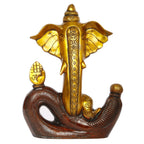 ARTVARKO Brass Designer Ganesha Statue Ganesh Ganpati Sitting Blessing Idol Sculpture for Home Diwali Puja Home Decoration Festival Gifts 10 Inch