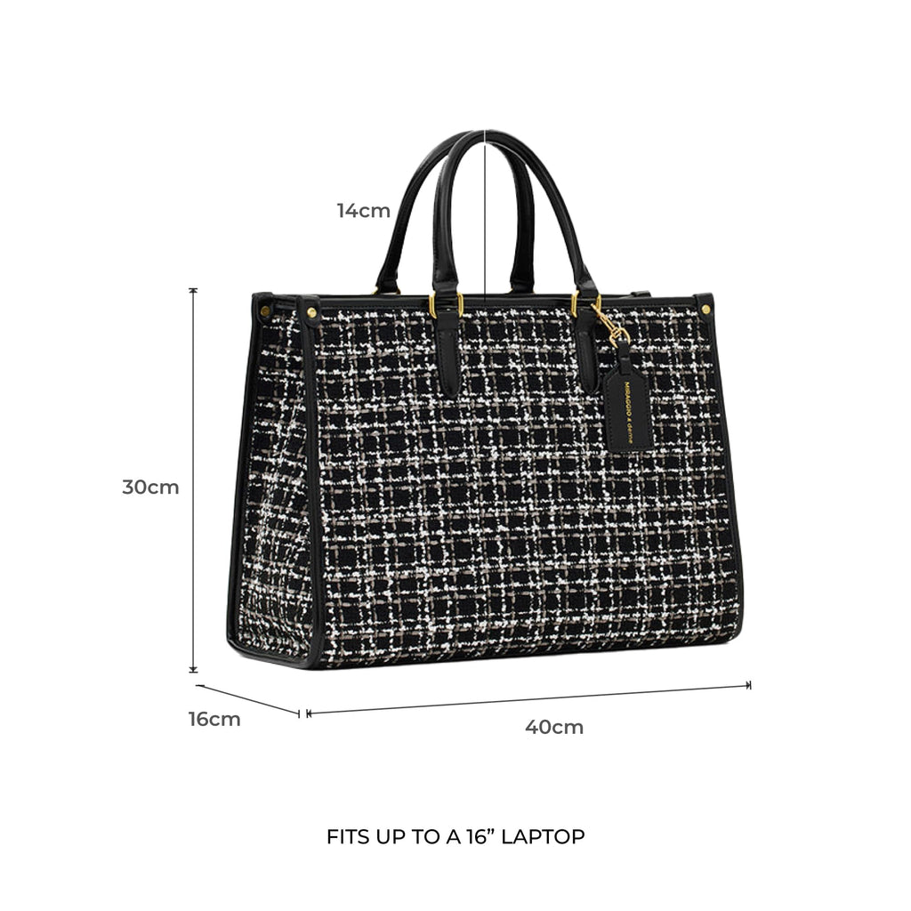 Miraggio Denice Solid Structured Tote Bag For Women With Adjustable & Detachable Sling | Tote Bag For Women Stylish