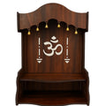 HOMEWEY DECOR Wooden Home Temple Handcrafted Support Heavy Idols Luxurious Finish Pooja Mandir for Home and Office Wall Mount for Room (Design10)