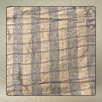 FAHABO Woven Checkered Cotton Scarf for Women with Tassels – Lightweight Hijab, Stole & Head/Neck Wrap | Size: 72 L x 32 W (Beige and Blue)