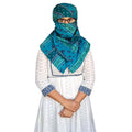 Switchon Rayon Anti Pollution Full face Scarf UV Sun Rays Protection Hijab scarf for women - Free Size (Green_Multi)