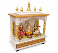 Kamdhenu Art and Craft Wood Religious Home Temple, Gold, 18 x 9 x 21 inch